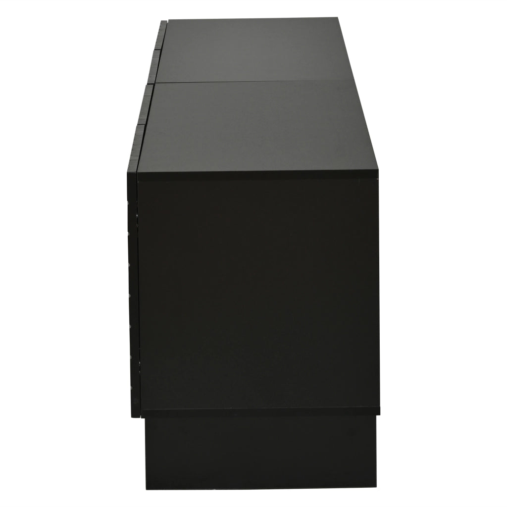 Mobile TV ¨C MINIMAL ¨C Nero, Truciolato, 180x40x55, 4 Ante, Soggiorno