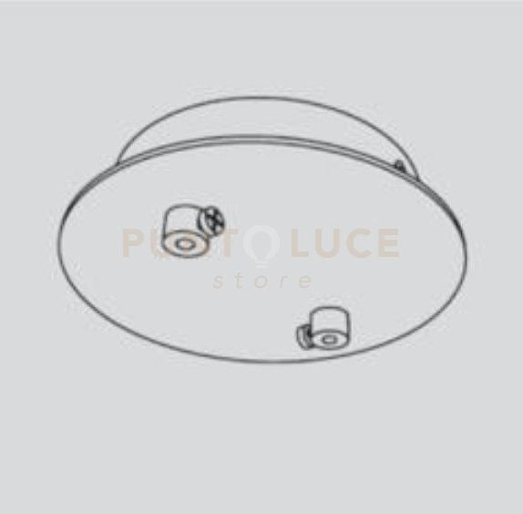 FOCUS-B2 Base per sospensione Focus colore nero opaco in metallo 2 luci
