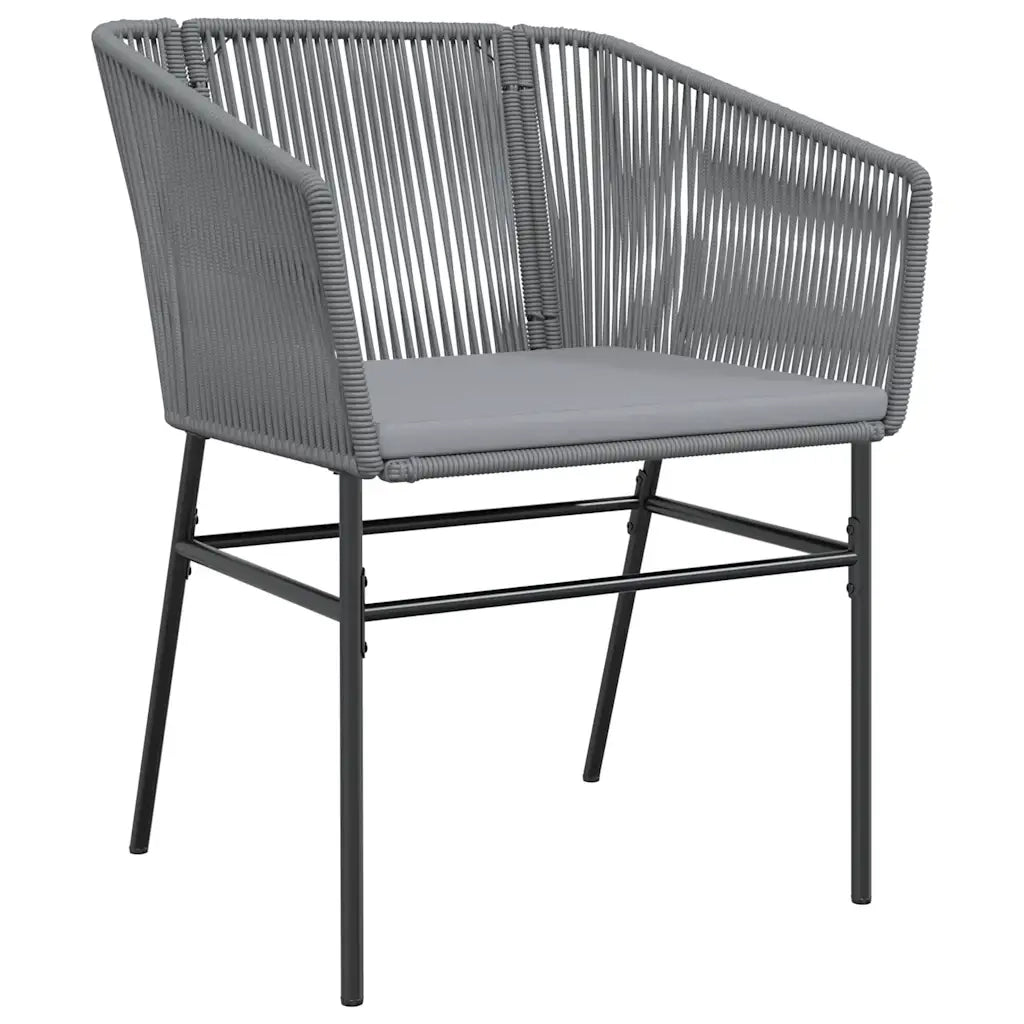 Set da Pranzo da Giardino 5 pz con Cuscini Polyrattan Vetro