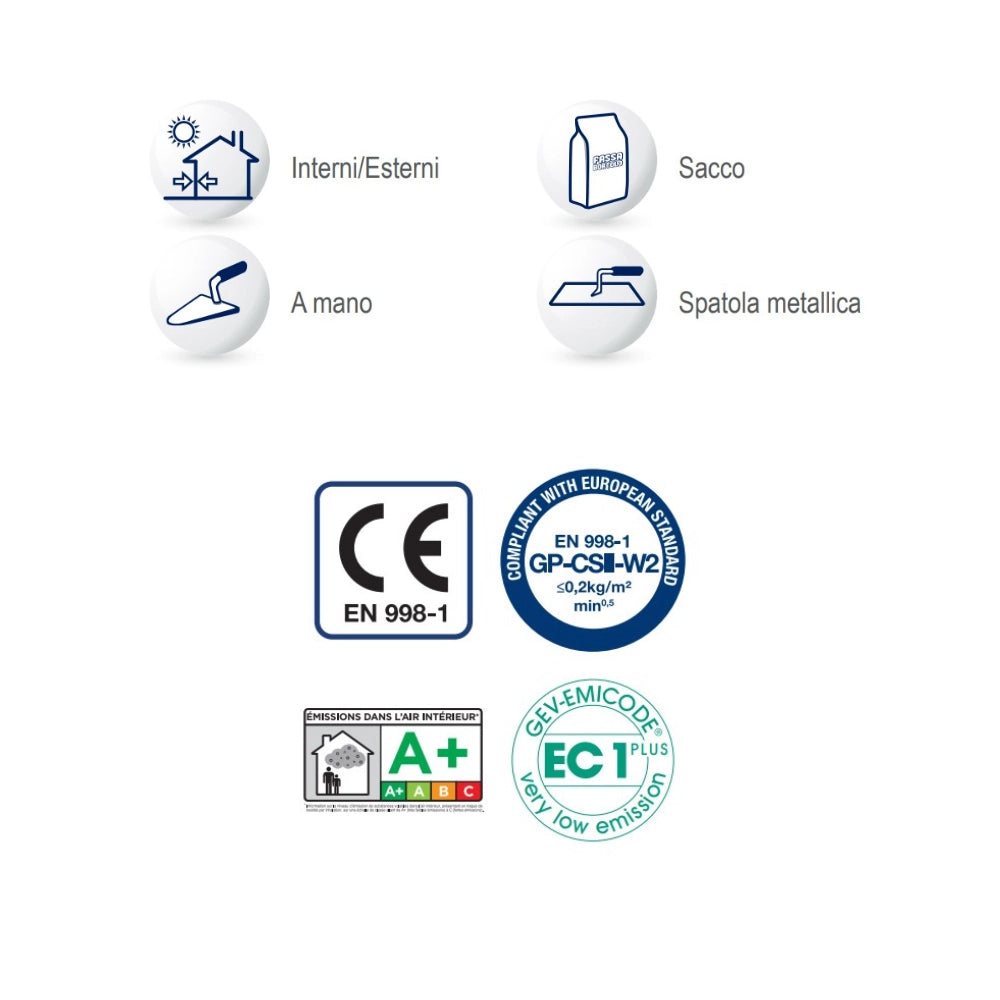 Lc7 rasoliscio intonaco finitura liscio base leganti idraulici selezionati 20 kg