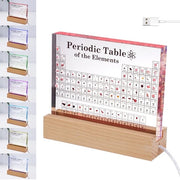 Periodico del Sistema Periodico - Sistema Periodico con Elementi - Chimica - Luce - Acrilico Periodico del Sistema - Con Elementi Reali - Per l'apprendimento - Decorazione - Display