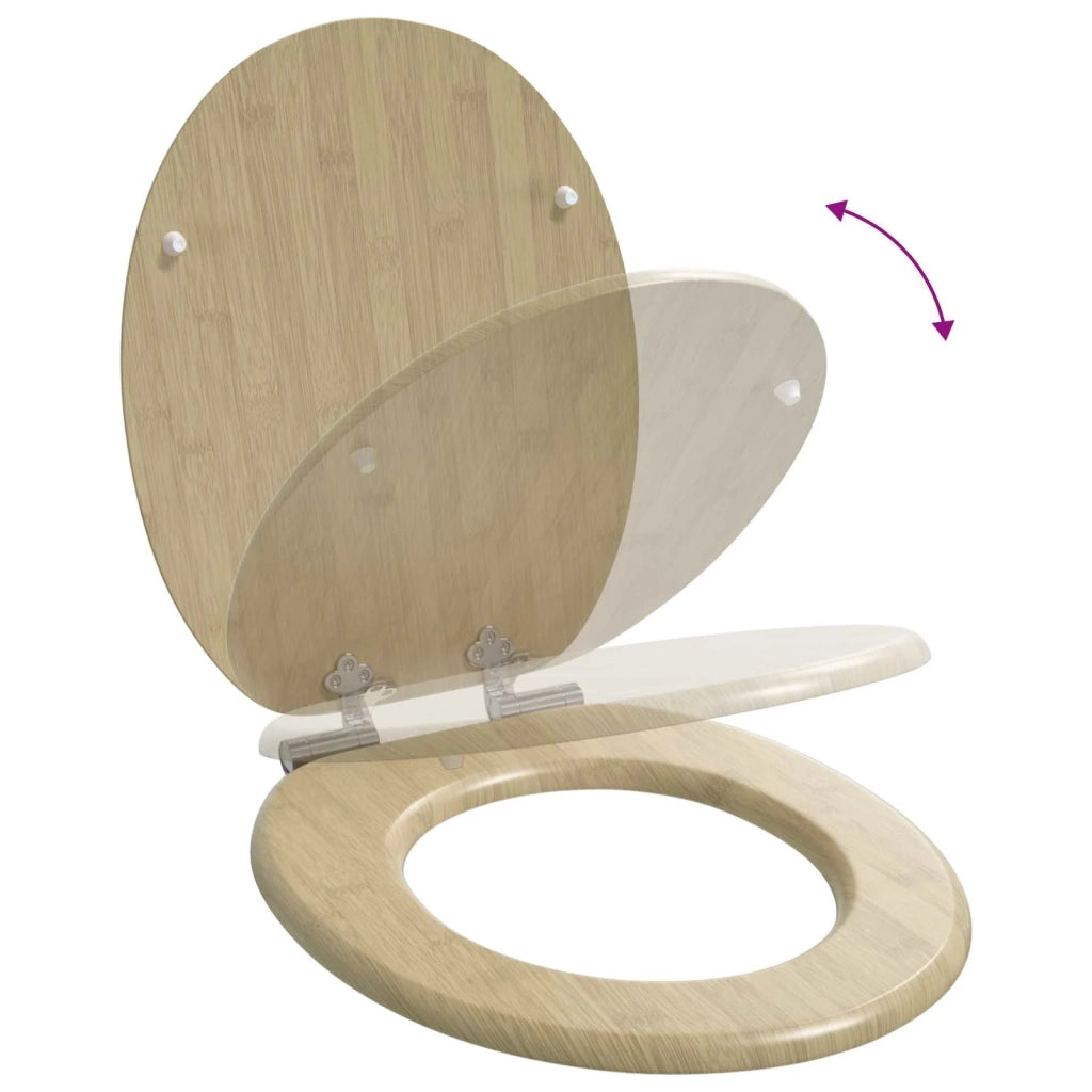 Sedile per toilette con chiusura morbida Colore bamboo chiaro CFW7632227