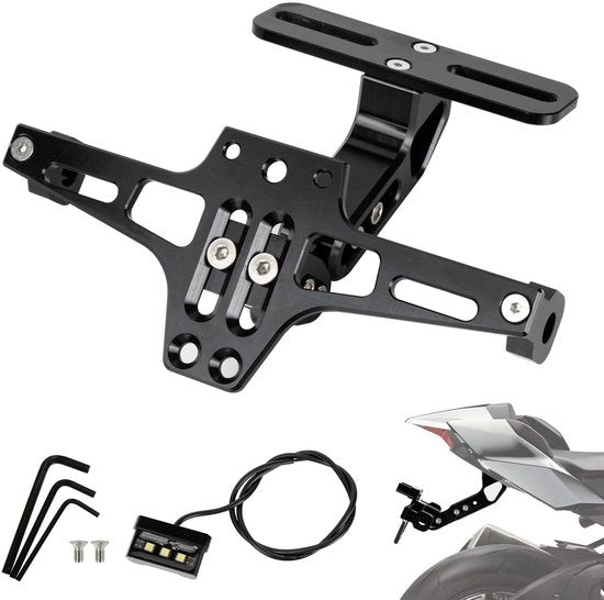 Sostituto targa universale - Targa - Sostituto targa - Motociclo - Regolabile - Alta qualità ABS plastica