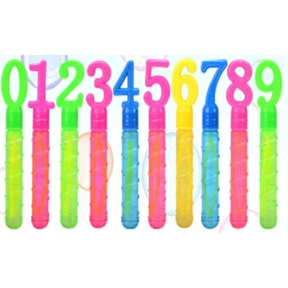 Trade Shop - Set 4pz Bacchette Per Bolle Di Sapone Con Testa A Numero 30ml Gioco Bambini 3+ 6560331 -