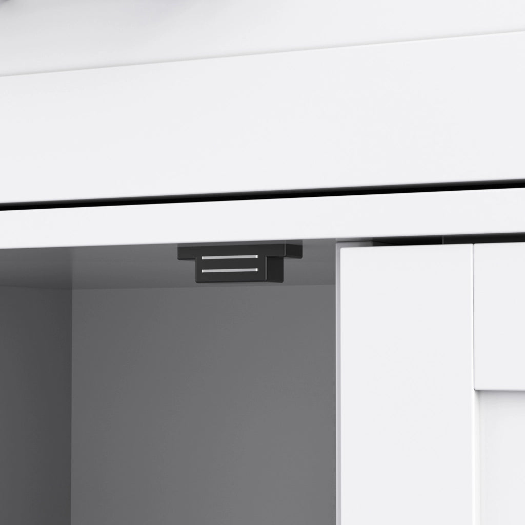 OKWISH Carrello da Cucina con 2 Cassetti, Ripiani Regolabili, Piano Pieghevole e 5 Ruote, 129 x 71 x 91.5 cm