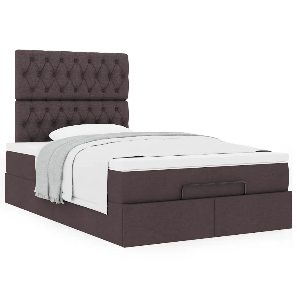 Struttura Letto Pouf con Materasso 120x200 cm in Tessuto 3313233