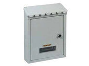 CASSETTA POSTALE MEDIA CON TETTO E CHIAVE A CILINDRO BIANCA  cm.21x7x30h.  colore bianco    QUALITY