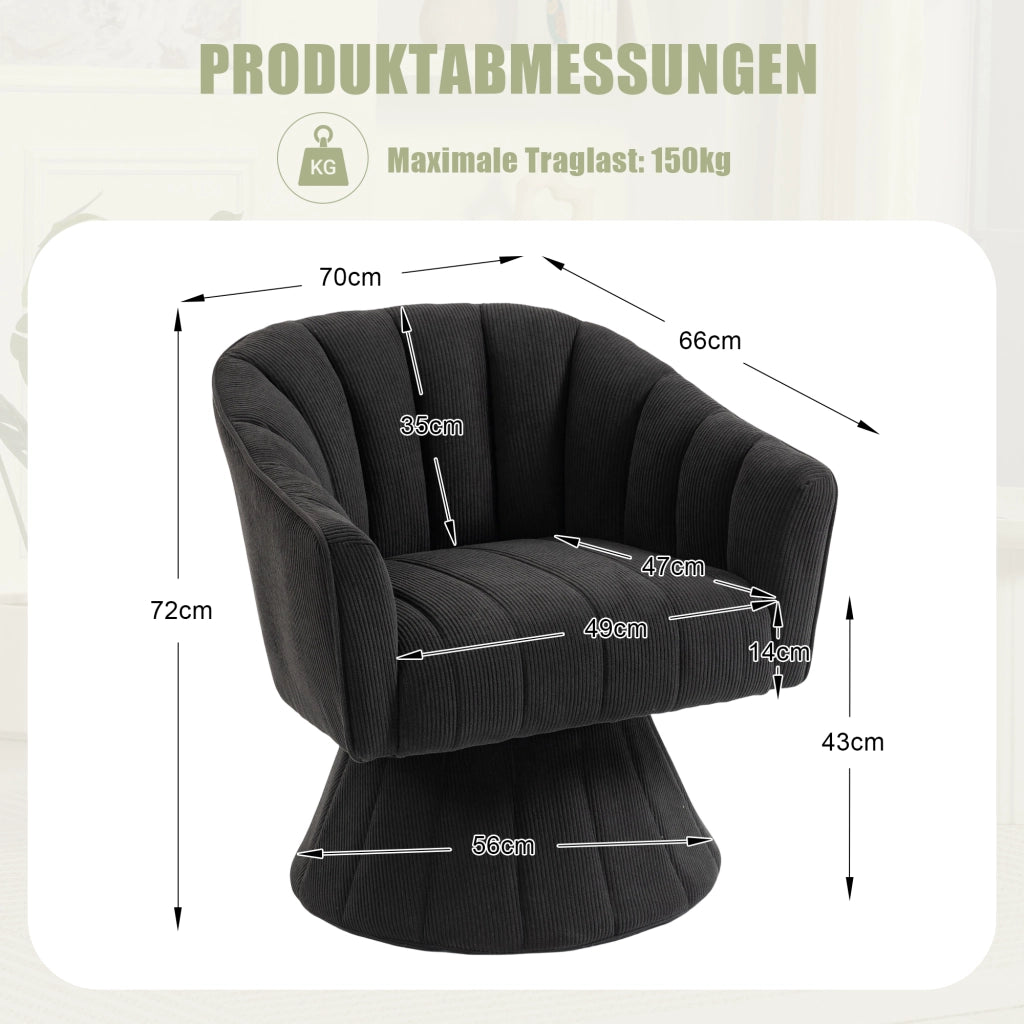 Poltrona Girevole da Ufficio Ergonomica ¨C Xylo ¨C Nera, Braccioli, Design Moderno