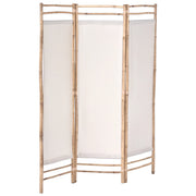Divisorio a 3 pannelli Marrone chiaro Bambù 135 x 160 Divisorio in legno naturale Japandi Schermo organico Schermo per camera da letto