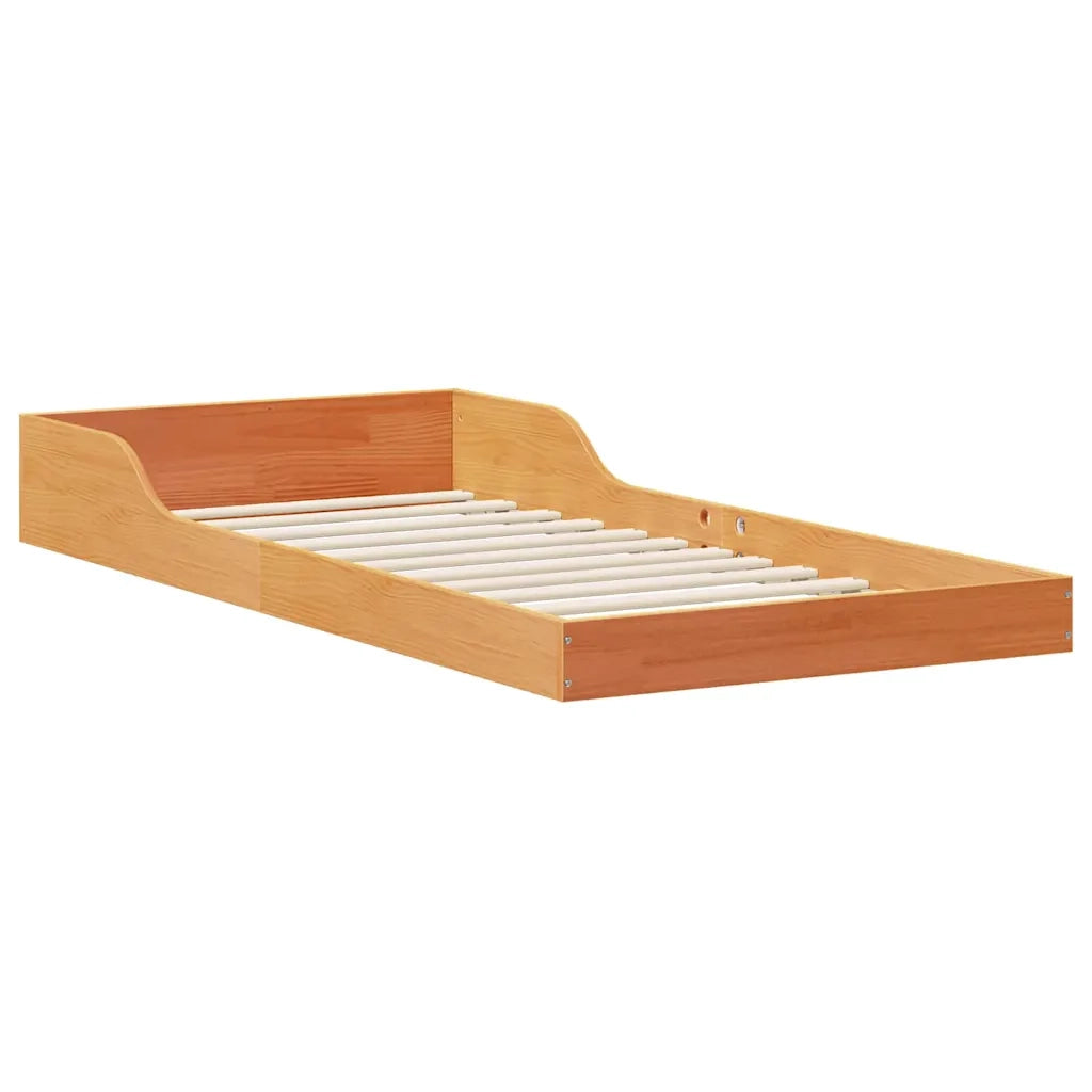 vidaXL Struttura del letto Cera marrone Legno di pino massello