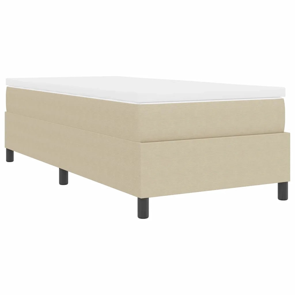 Letto singolo | Letto per adulti | Letto a molle Grigio chiaro e bianco 80 x 200 cm