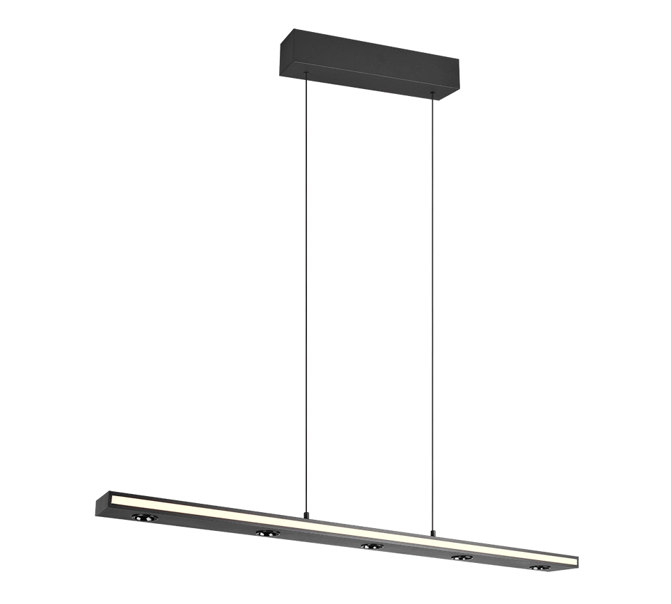 Lampada a sospensione LED bi-emissione, metallo, nero, L110 cm, Graham