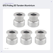 Pulley per Cinghia di Accensione 20 Denti - Alluminio - 6mm Larghezza - 8mm Bore - 5 Pezzi - Adatto per Stampante 3D