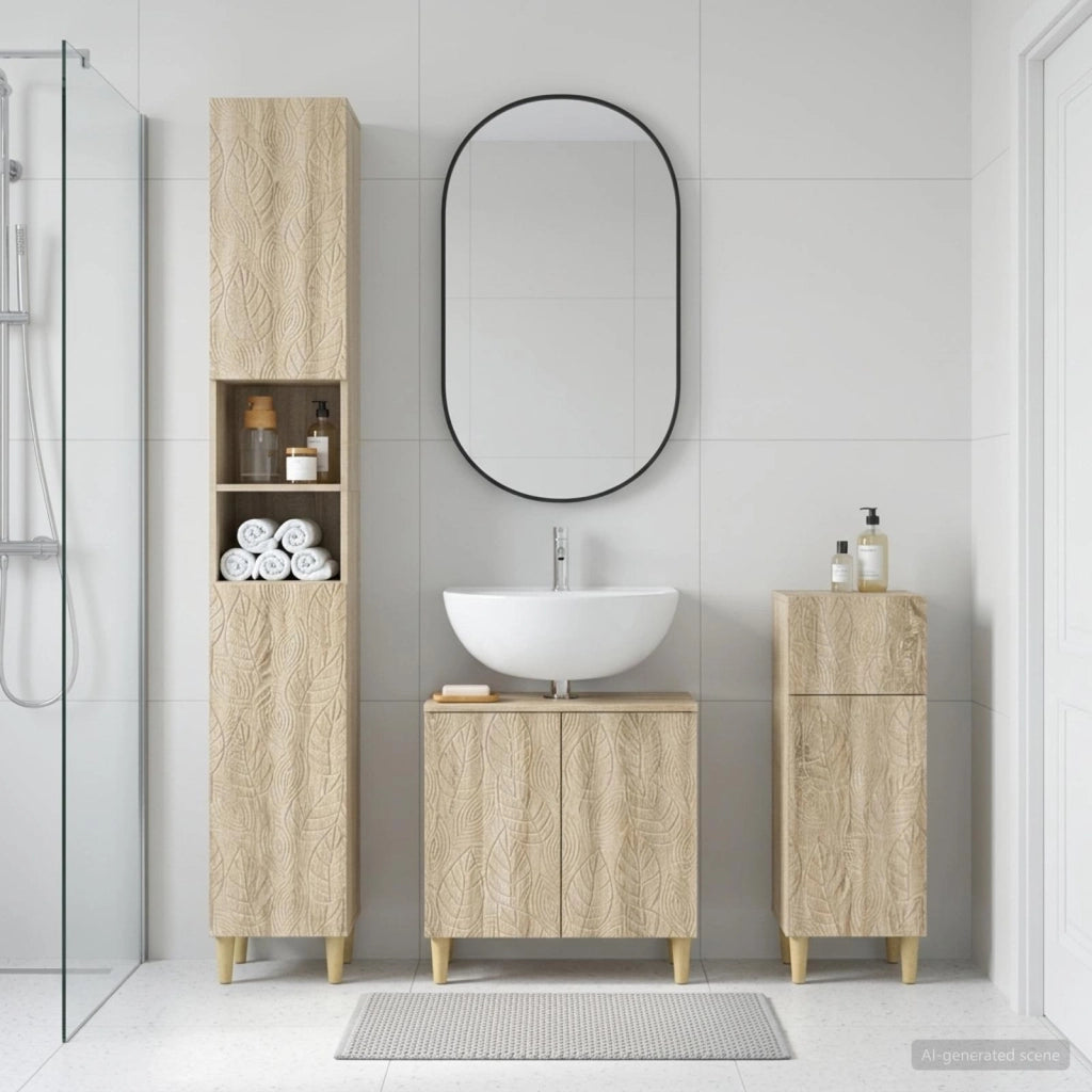 Set di armadietti da bagno in 3 pezzi DELFT 3417866