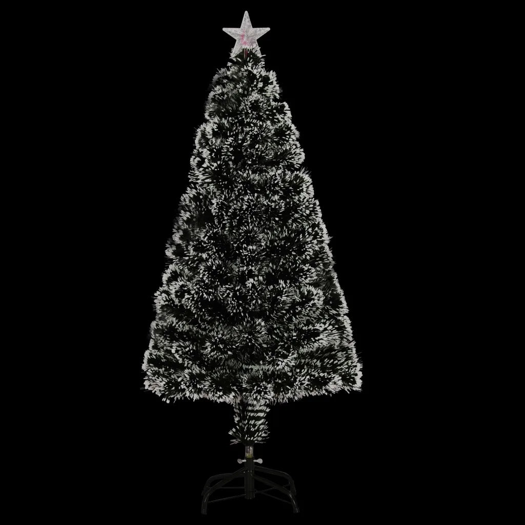 Albero di Natale Preilluminato con Supporto e LED 120 cm Fibra Ottica 284297