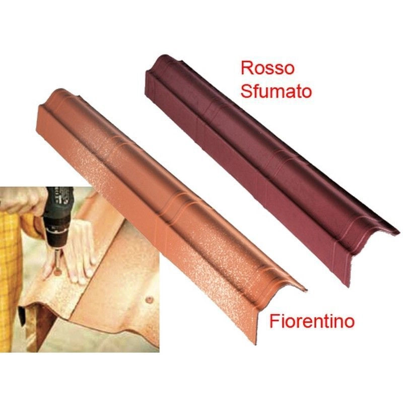 Brixo Scossalina Laterale Onduvilla Rosso Sfumato 104x11cm