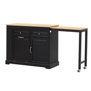 Mobile contenitore cucina con 2 cassetti; vano rifiuti e ripiano - per cucina - in MDF - nero - 112×45×92 cm
