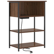 Comodino | Armadio da Notte | Mobiletto da notte Rovere Marrone 55 x 31 x 76 cm