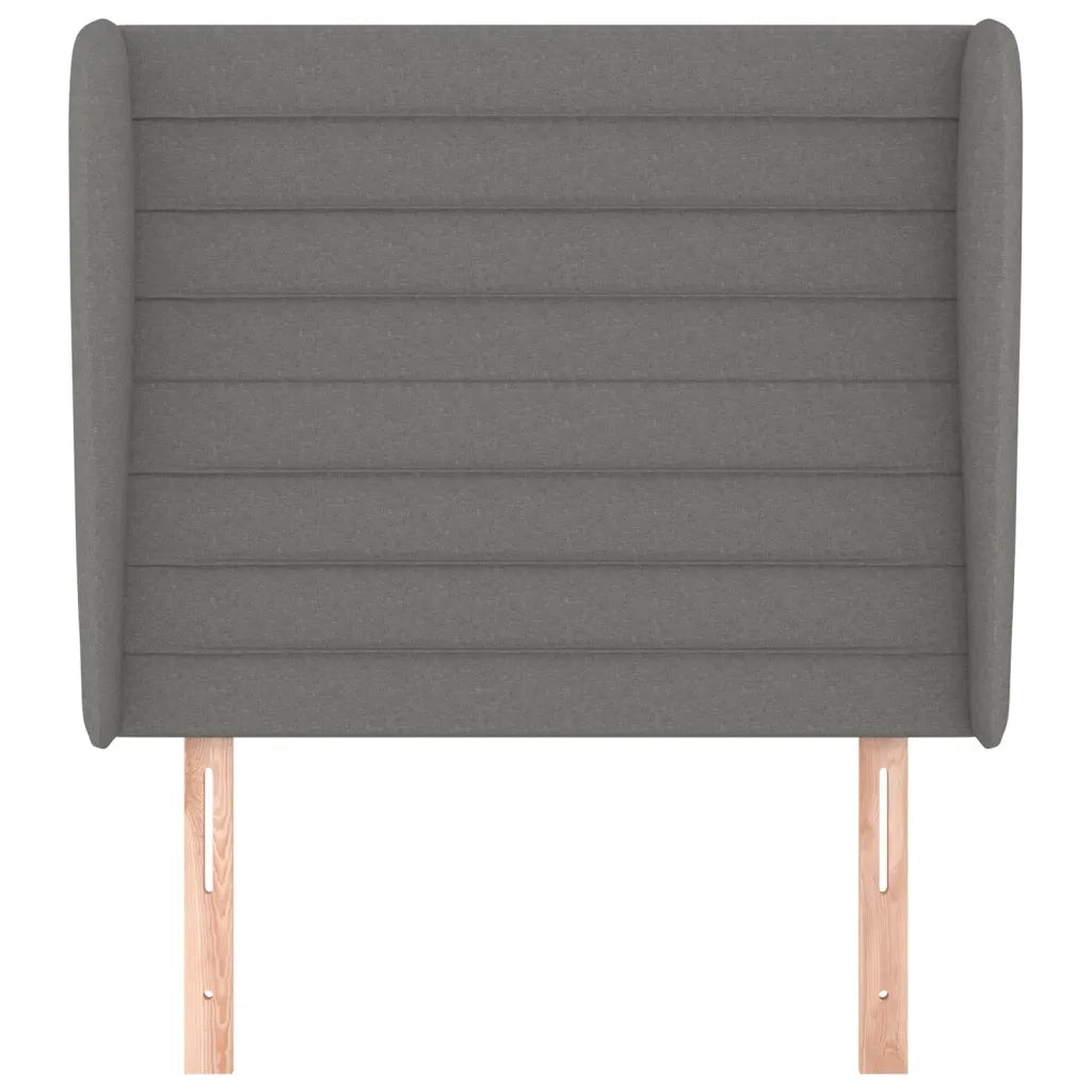 Testiera ad Orecchio Grigio Scuro 93x23x118/128 cm in Tessuto 3118079