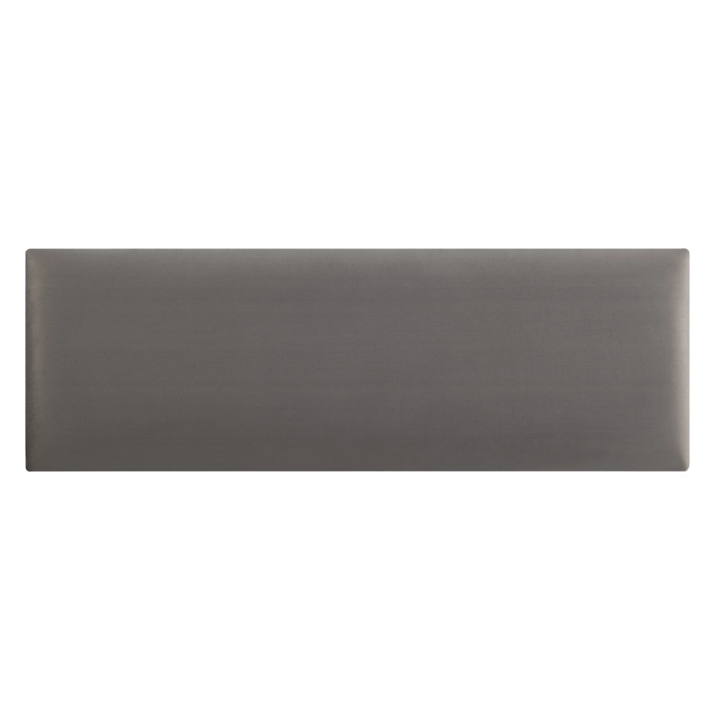 Set Carpino di 2 Pannelli Murali Imbottiti Rivestiti in Tessuto Velluto Grigio Scuro 90x30 cm [neu.haus]