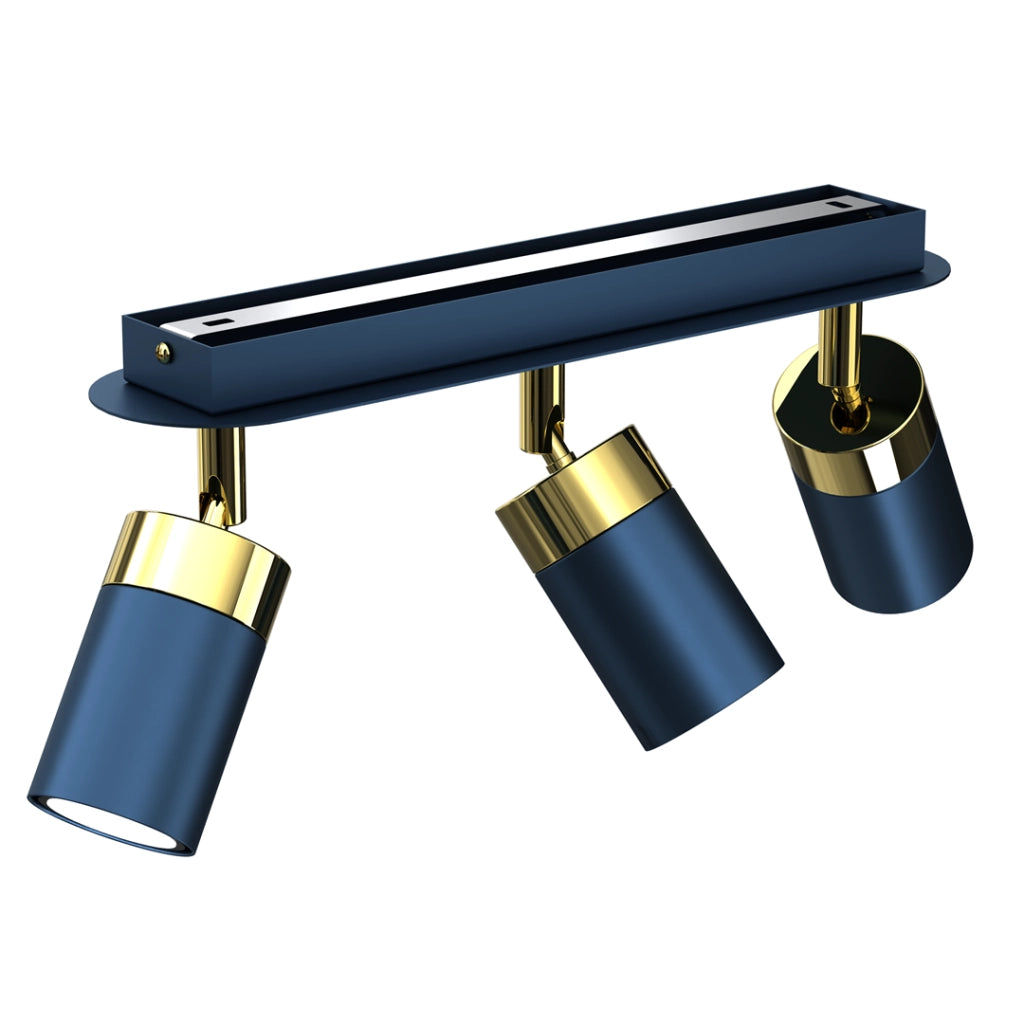 Plafoniera a barra Joker Milagro blu oro 3xE27 60W
