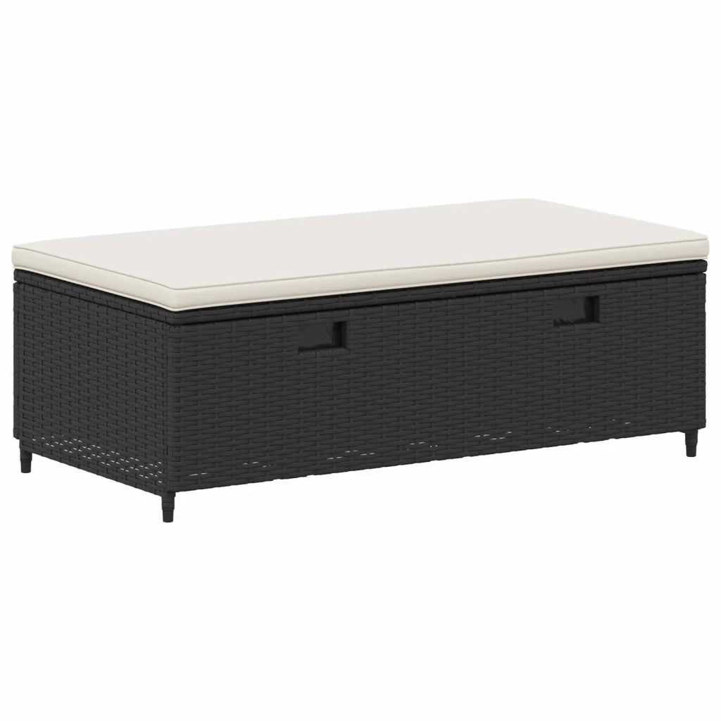 Set di divani da esterno con cuscino 4 pcs Nero e Bianco Crema 42025890