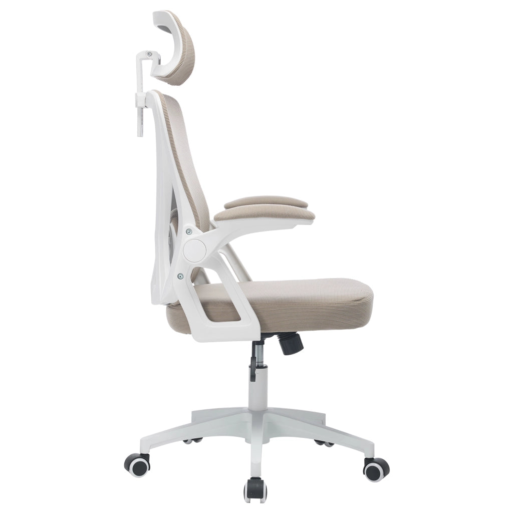 SEDIA UFFICIO in rete imbottita 58x28,5x58 cm Khaki