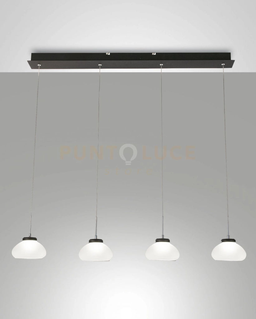 ARABELLA SOSPENSIONE BIANCA 4 LUCI RETTANGOLARE A LED 3000K - 32W - 3020 lm DIMMERABILE SMART C/ACC.