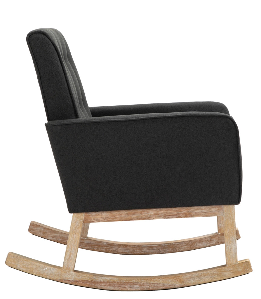 Sedia a dondolo in tessuto Dream grigio scuro