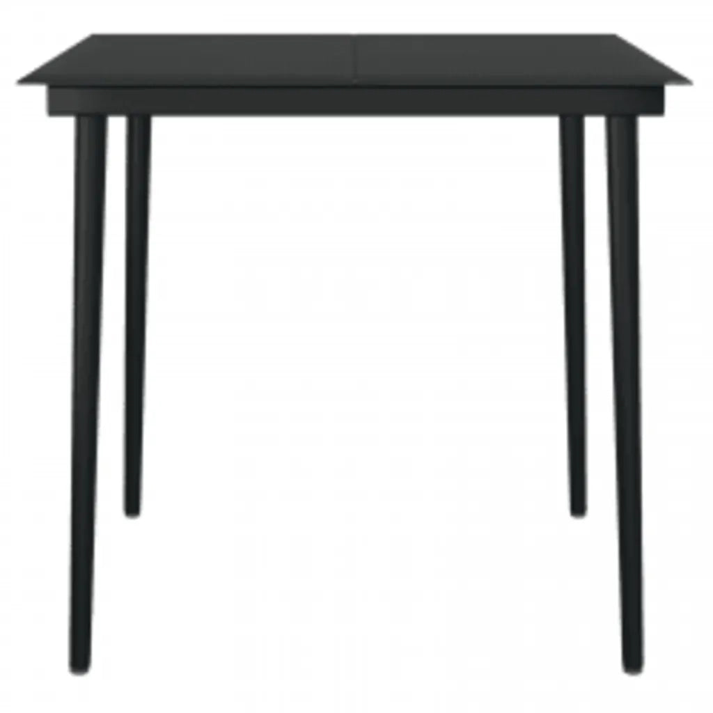 Set da Pranzo da Giardino 3 pz | Set Salotto da Giardino con Cuscini Nero