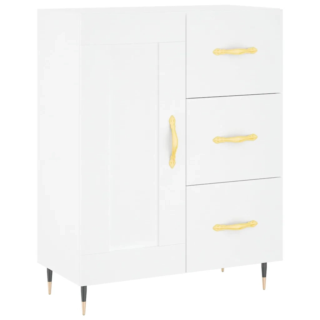 Credenza Bianca 69,5x34x180 cm in Legno Multistrato 3195995