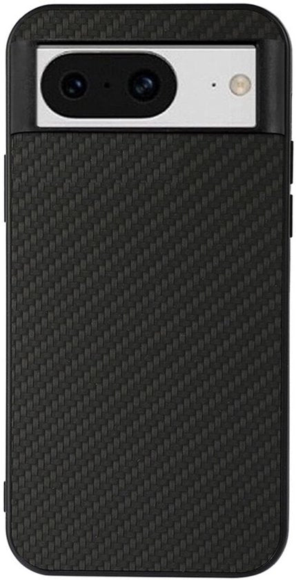 Coprioggetto in pelle per Google Pixel 8 - Copertura posteriore stile - Protezione sottile e comoda nera