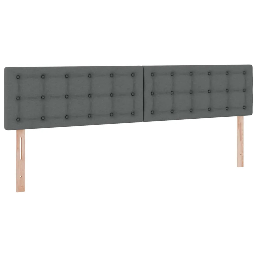 Letto con contenitore e LED Grigio scuro 200 x 200 cm Tessuto 3371293