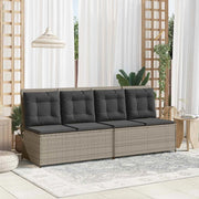Panchina da giardino Grigio chiaro polyrattan 3394472