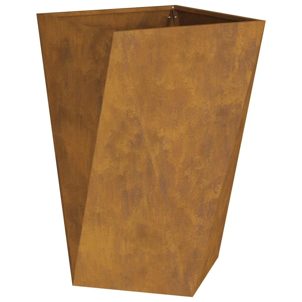 Fioriera 2 pz-Set di 2 Vaso-Contenitore per Piante Ruggine 50 x 50 x 75 cm
