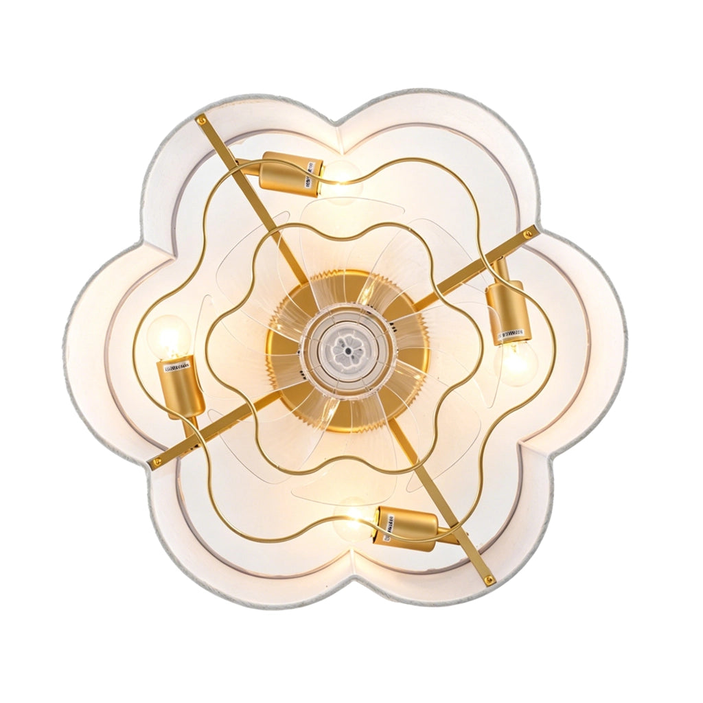 Ventilatore da soffitto con illuminazione controllo tramite app Bluetooth e telecomando in tessuto e plastica rame