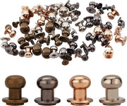 40 Set di 4 Colori 8x10x10mm Viti a Testa Sferica con Boccole - Viti a Boccole per Legno - Per Reparazioni DIY a Casa - Artigianato e Borse - Portafogli e Borse da Mano.