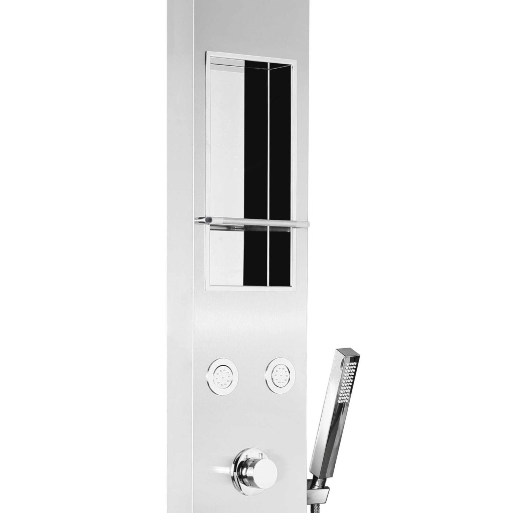 Colonna Doccia Idromassaggio Spazzolato in Acciaio Inox Aisi 304 Mod. City