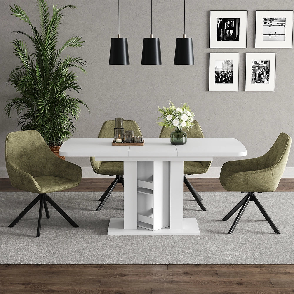 Vicco tavolo da pranzo allungabile Bianco 120 x 80 cm
