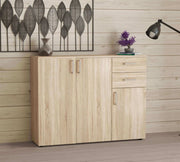 Mobile contenitivo con 3 ante e 2 cassetti di colore Quercia chiaro mod. Flexi