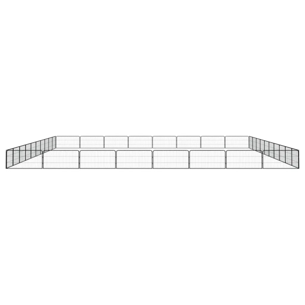 Box Cani 36 Pannelli Nero 100x50 cm Acciaio Verniciato Polvere cod mxl 44462