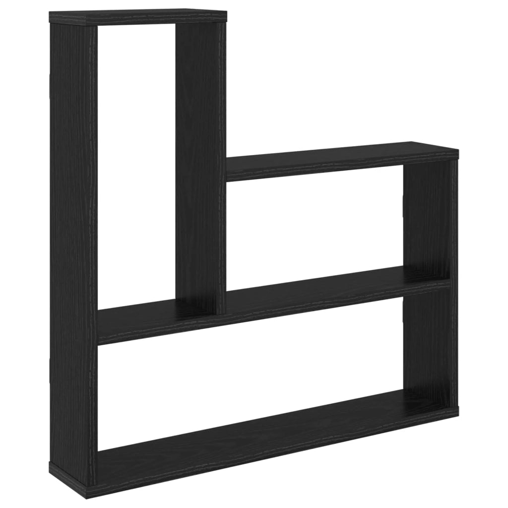 Scaffale da parete Rovere Nero 60 x 11 x 60 cm 8012165
