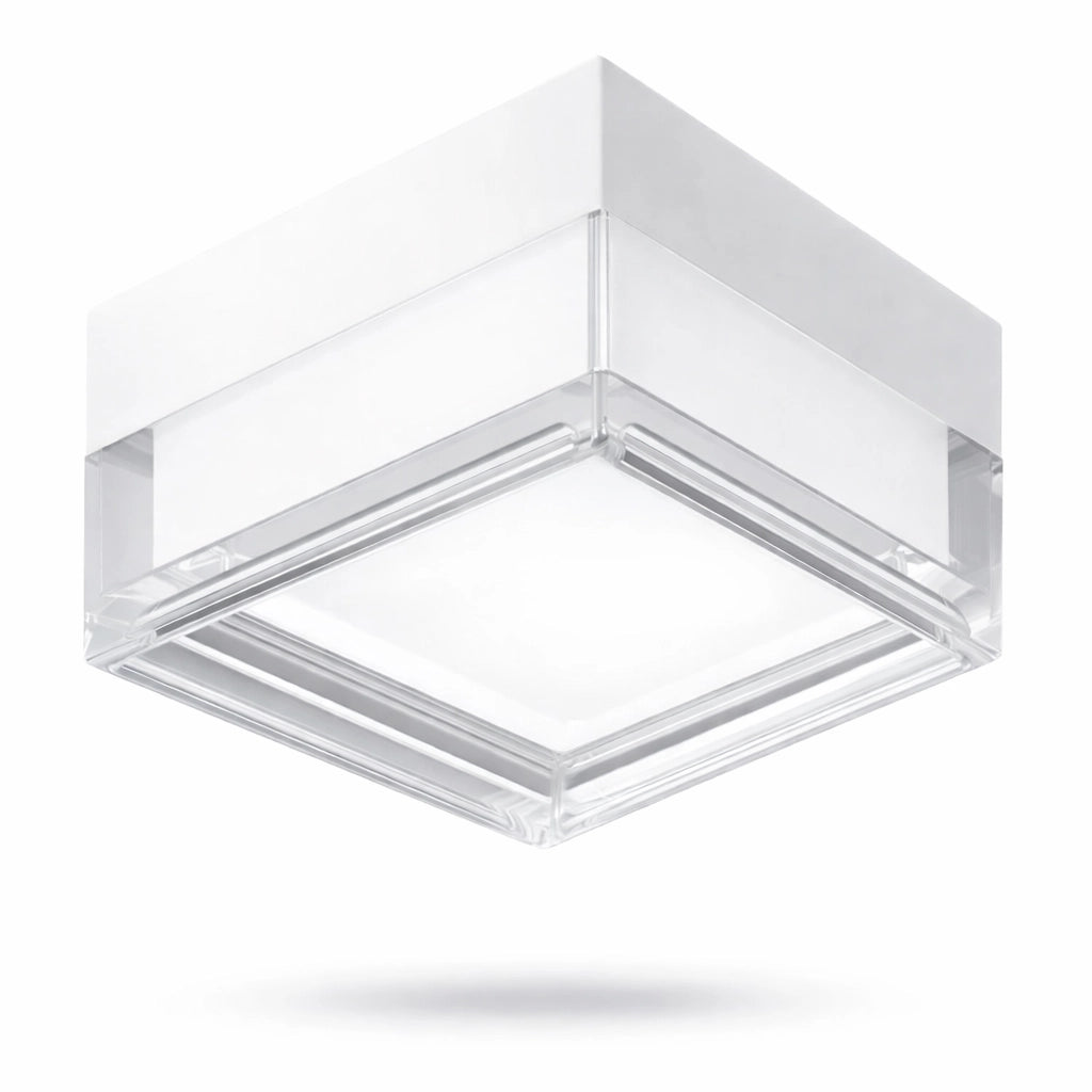 Plafoniera LED 9W IP65 Quadrata Bianco 960LM CCT Switch 2800K 4000K 6000K Lampada Soffitto o Parete Esterno 13x13 cm