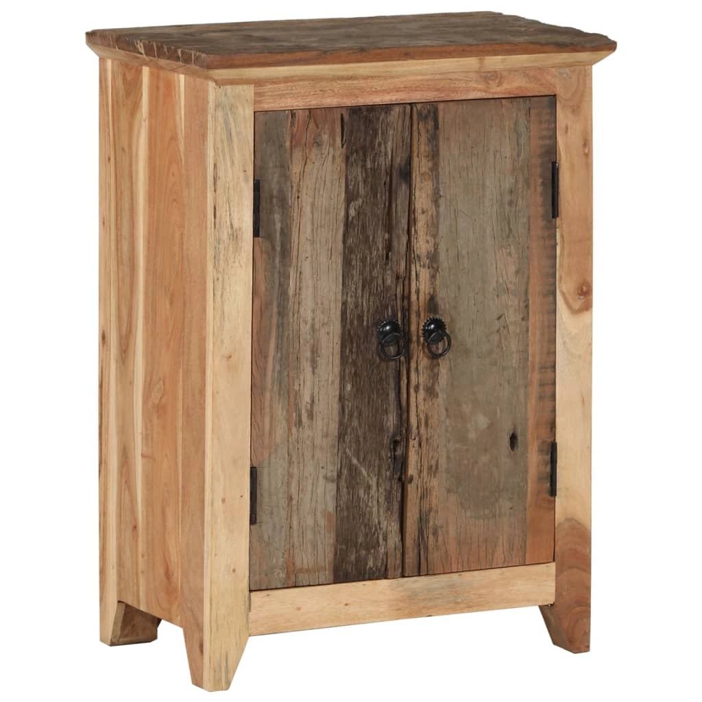 Credenza buffet cassettiera mobile contenitore organizer cucina soggiorno soggiorno 55 x 33 x 75 cm legno massello di acacia e legno di recupero marrone 02_0029588