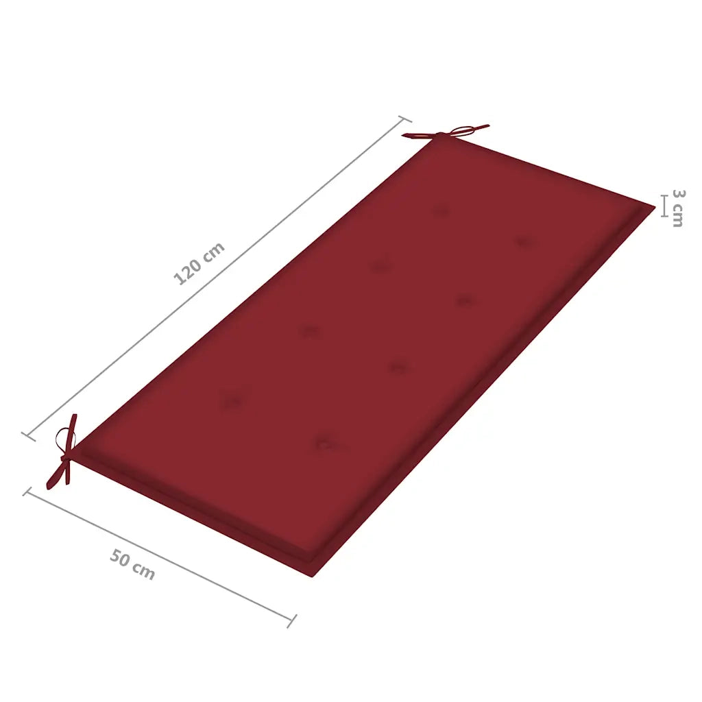 Panchina da Giardino 2Posti e Cuscino 120cm  Massello Eucalipto