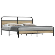Giroletto senza Materaso in Metallo Rovere Fumo 183x213 cm