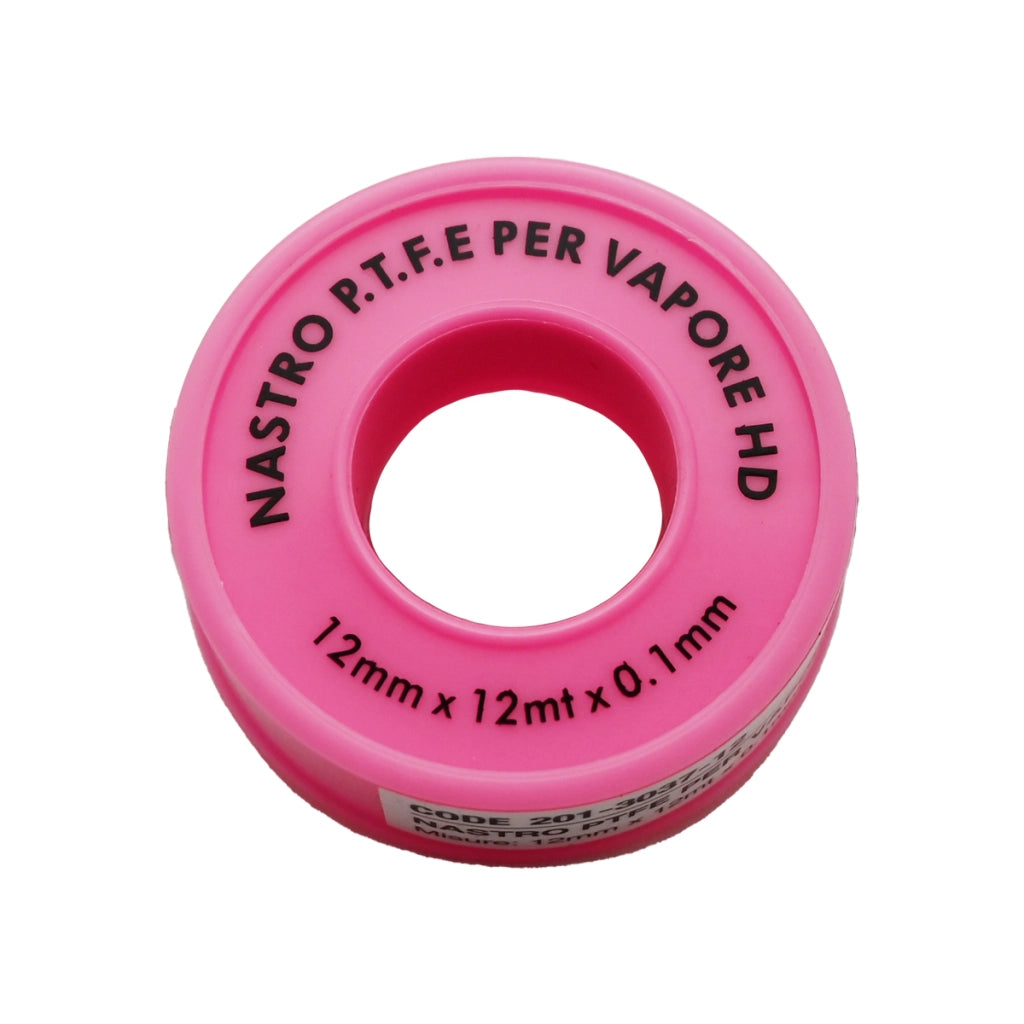 NASTRO PTFE TEFLON PER VAPORE ROSA- H. 19 mm x 12 m x 0,1 mm- DH- pezzi 10
