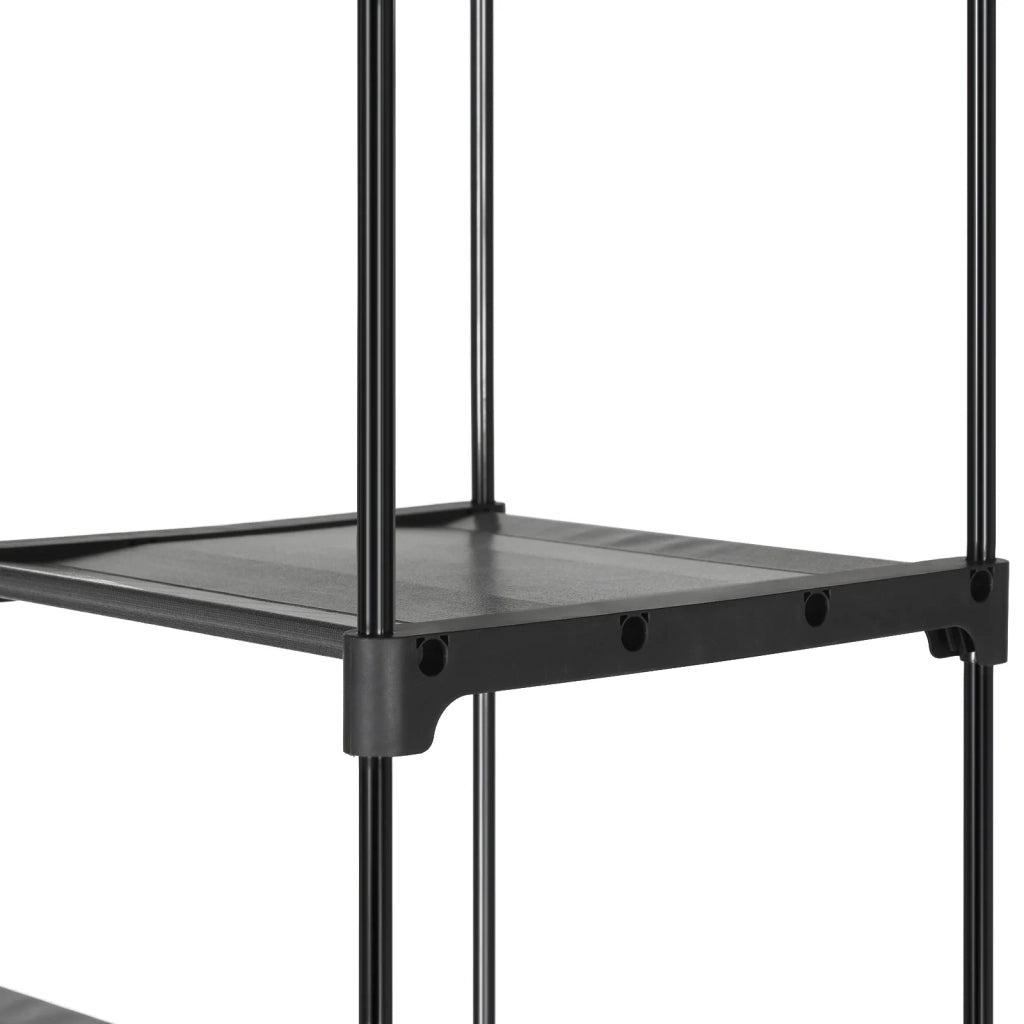 Armadio guardaroba portatile con barra appendiabiti appendiabiti pieghevole guardaroba camera da letto studio 140 x 43 x 174 cm grigio 12_0004004