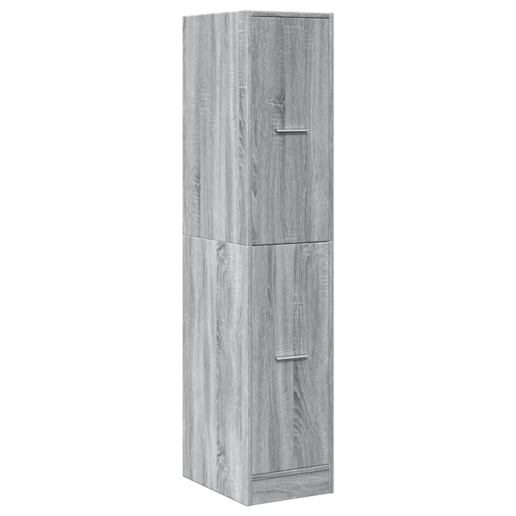 Armadietto da Farmacia Grigio Sonoma 30x41x144,5 cm Truciolato