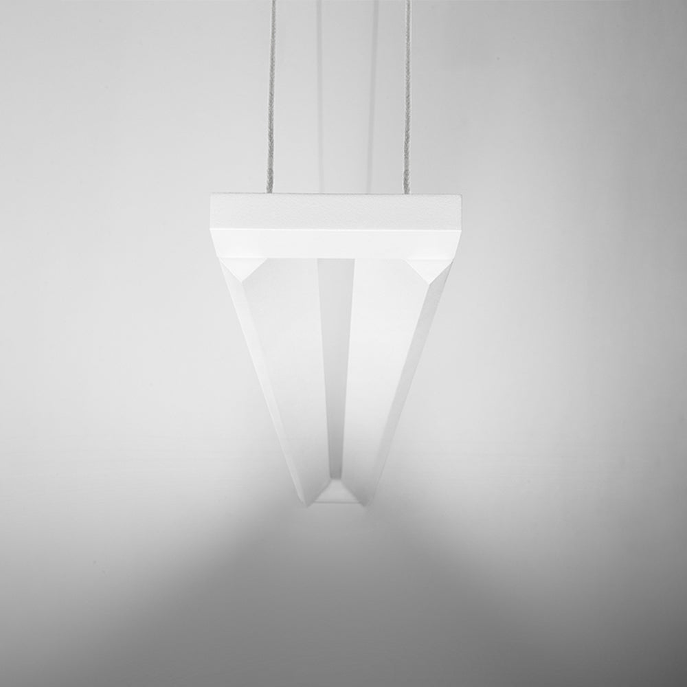 Lampadario Moderno Sway Metallo Bianco Acrilico Led 2X35W 3000K